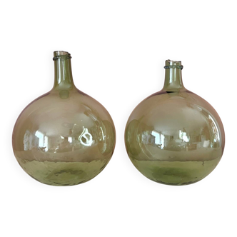 Lot of 2 old demijohns 2L