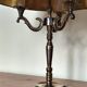 brass three-light bouillotte lamp, desk lamp