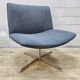 Set of 2 Arper Catifa 80 lounge chairs grey fabric / chrome