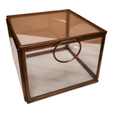 Glass and brass showcase box