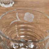 6 silkscreened vintage glasses