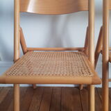 Set of 2 folding chairs cannees