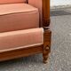 Louis XVI style directoire basket canapé in solid wood and fabric.