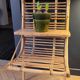 Vintage bamboo and rattan wall shelf