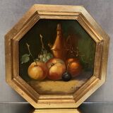 Oil painting on panel Still Life signed C. Ventura