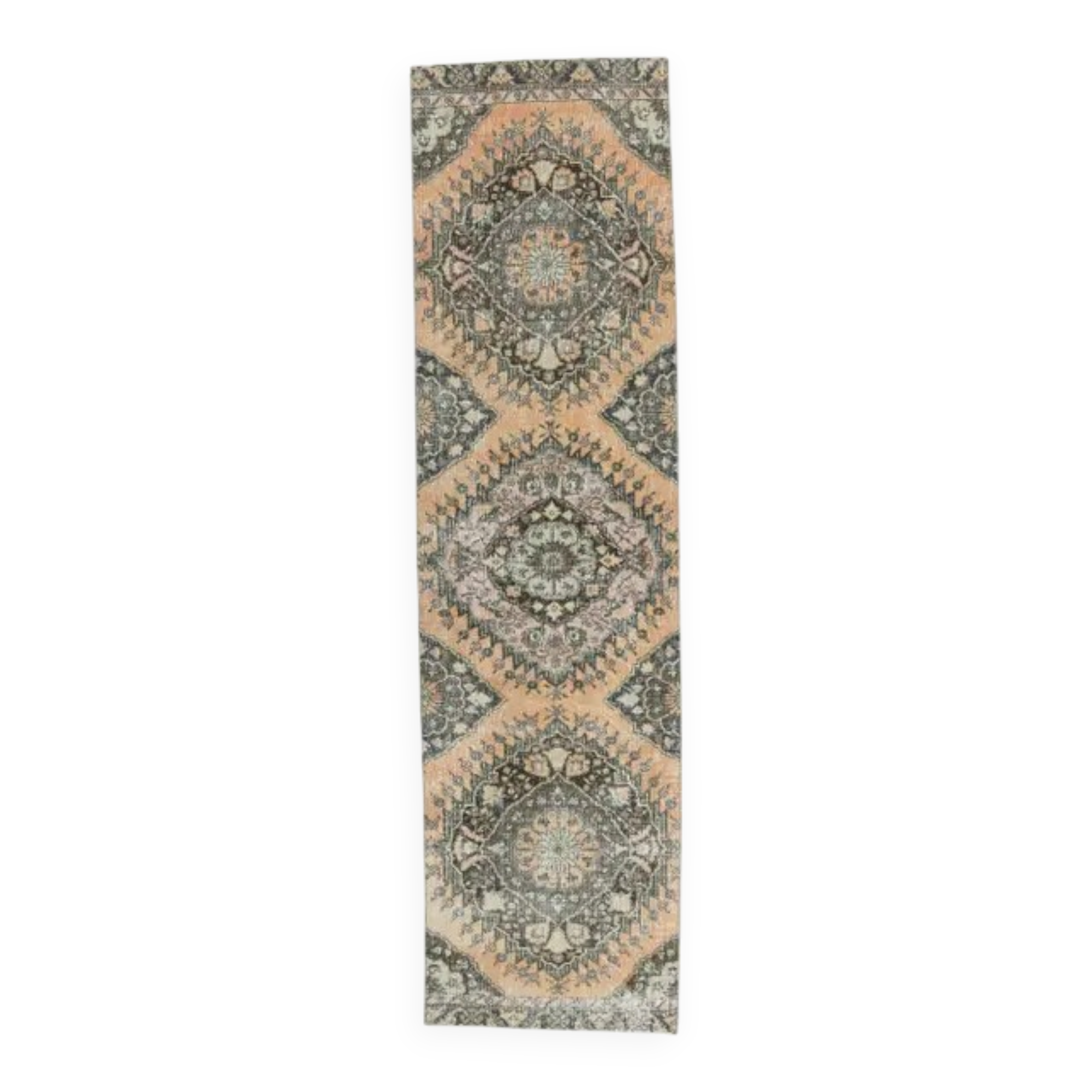 Turkish Oushak Wool Runner 97x365