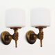 Pair of 1950’s solid brass ‘torch holding hand’ wall sconces by maison arlus