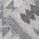 Handmade Afghan Kilim Rug, Grey Wool Geometric Flatweave Carpet 239x175cm