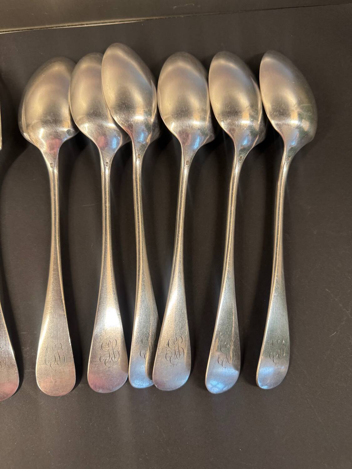 Set of 12 silver-plated cutlery sets, circa 1888