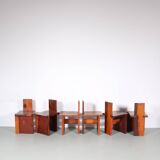 Chaises de salle à manger style Dominique Zimbaca, France, 1960