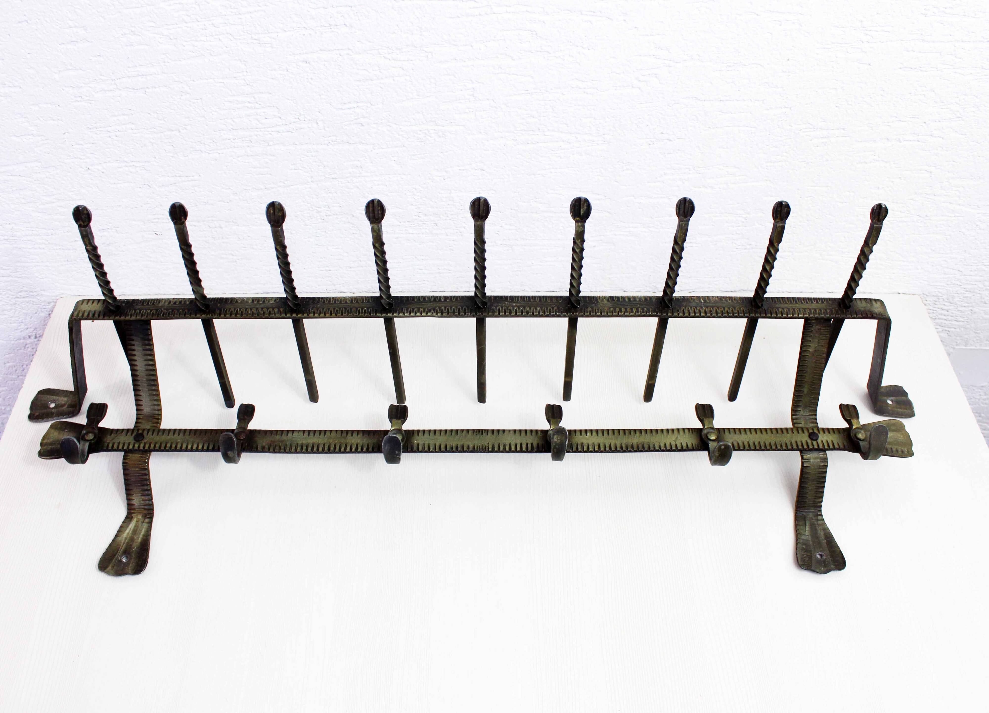 Metal wall coat rack