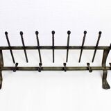 Metal wall coat rack