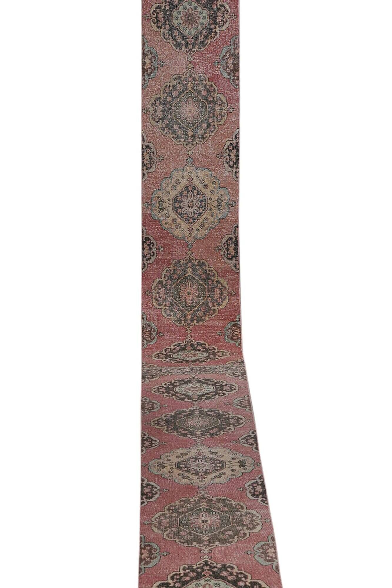 Vintage Turkish hallway rug 71x756 cm