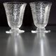 Two Baccarat glasses model "Michelangelo" in engraved crystal.