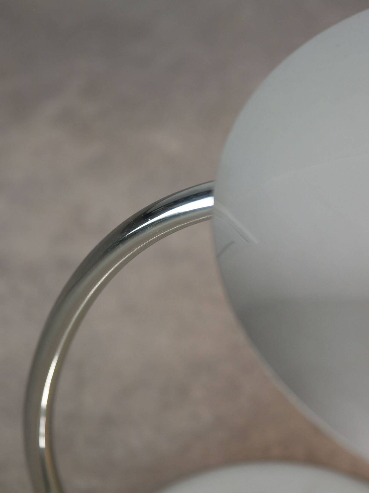 Mid-Century Italian Big Button Table Lamp in Chrome