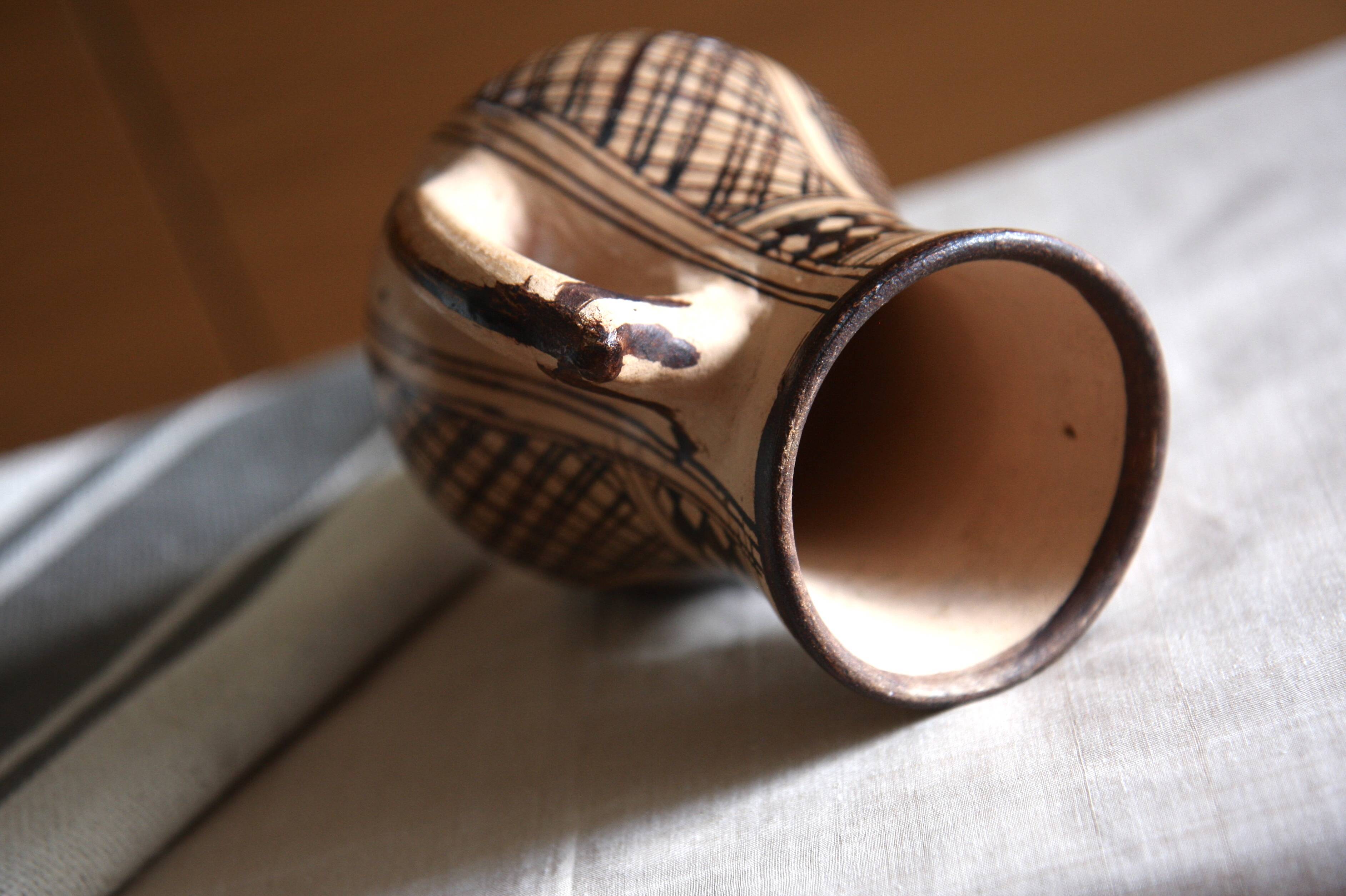 Berber Ideqqi pottery pitcher
