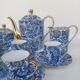 Coffee service in limoges porcelain, by lazeyras.