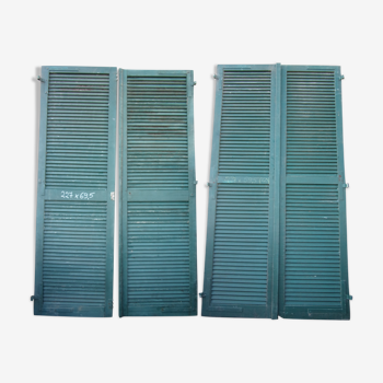 Lot of 2 pairs of green shutters