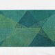 Small Geometric Green Carpet or Rug, 1970s