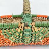 Rattan blade basket, circa 50-70