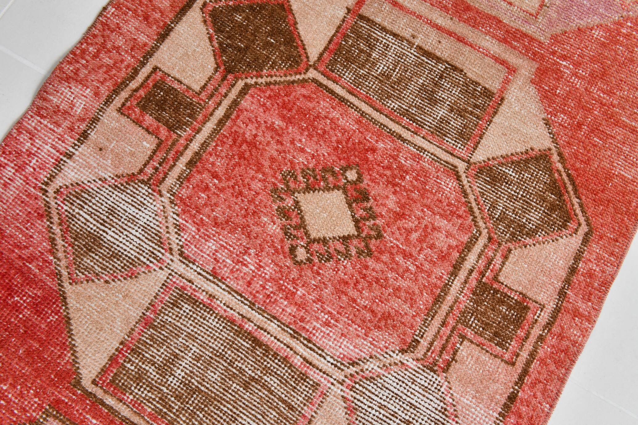 3x15 Vintage Runner Rug, Turkish Runner, Long Wide Hallway Runner, 87x440Cm