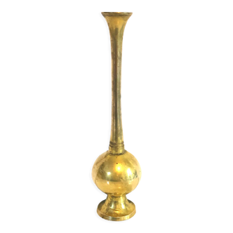 Golden brass soliflore vase