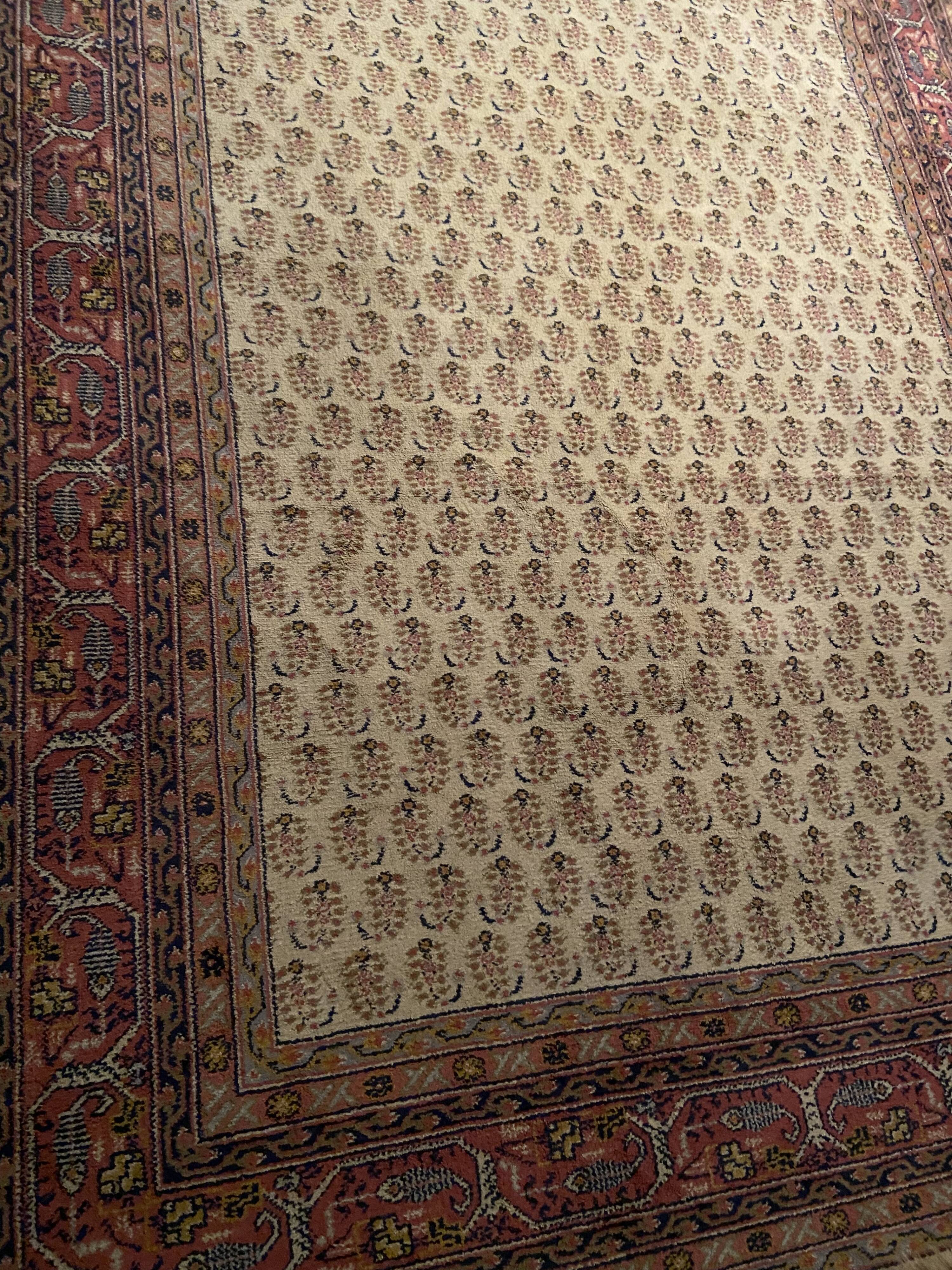 Oriental wool rug entirely handmade