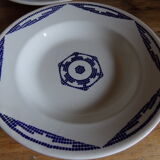 Set of 4 soup plates of the Faiencerie Nouvelle of Givors France