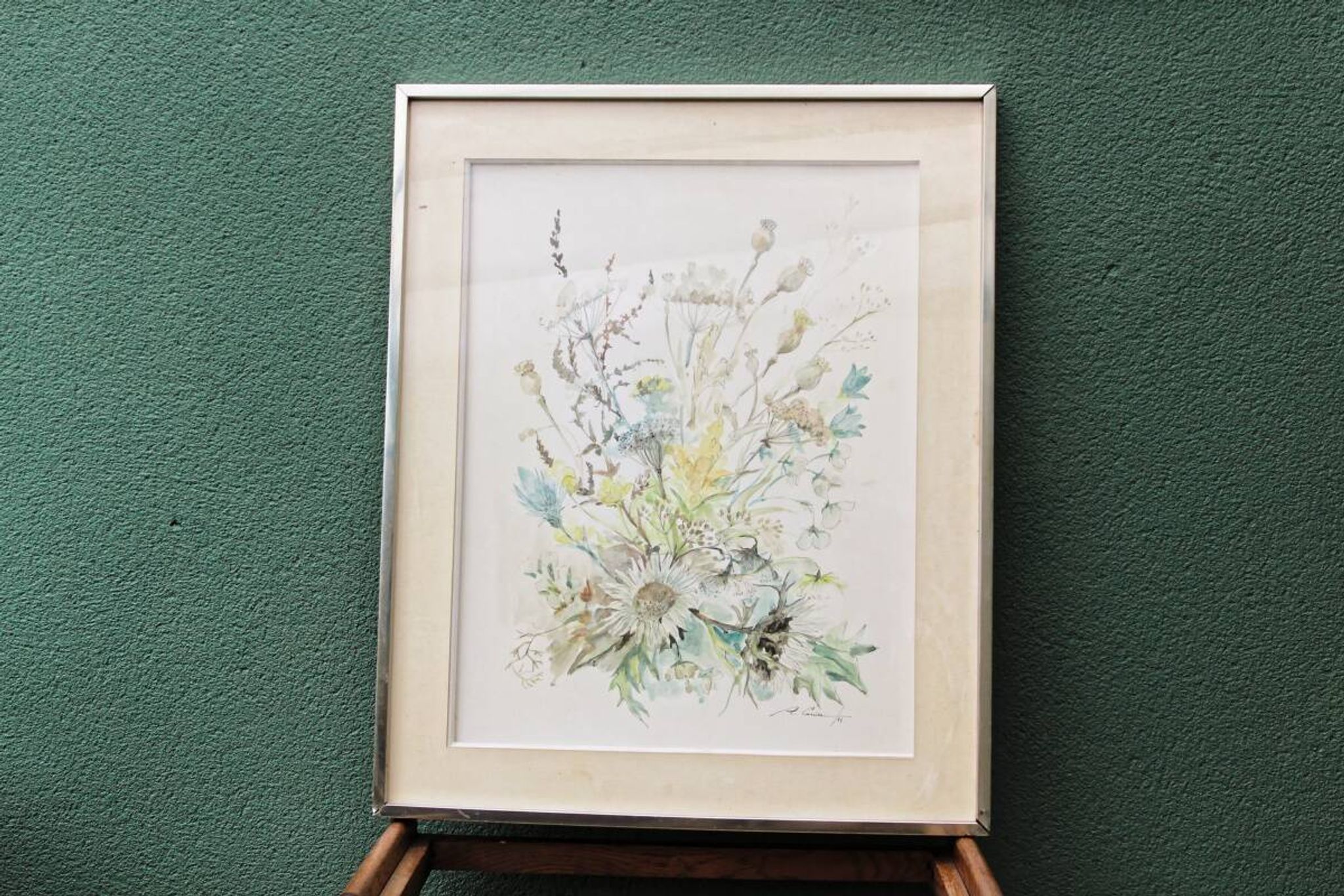 Aquarelle, bouquet de fleurs, Raymonde Carrier