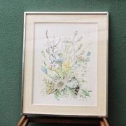 Aquarelle, bouquet de fleurs, Raymonde Carrier