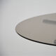 Italian Smoked Glass tubular frame round dining table 1970s