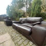 2 canapés cuir véritable fabrication italienne