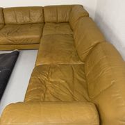 Large modular corner sofa De Sede DS-76, 6 vintage leather modules