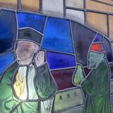 Large signed stained glass window