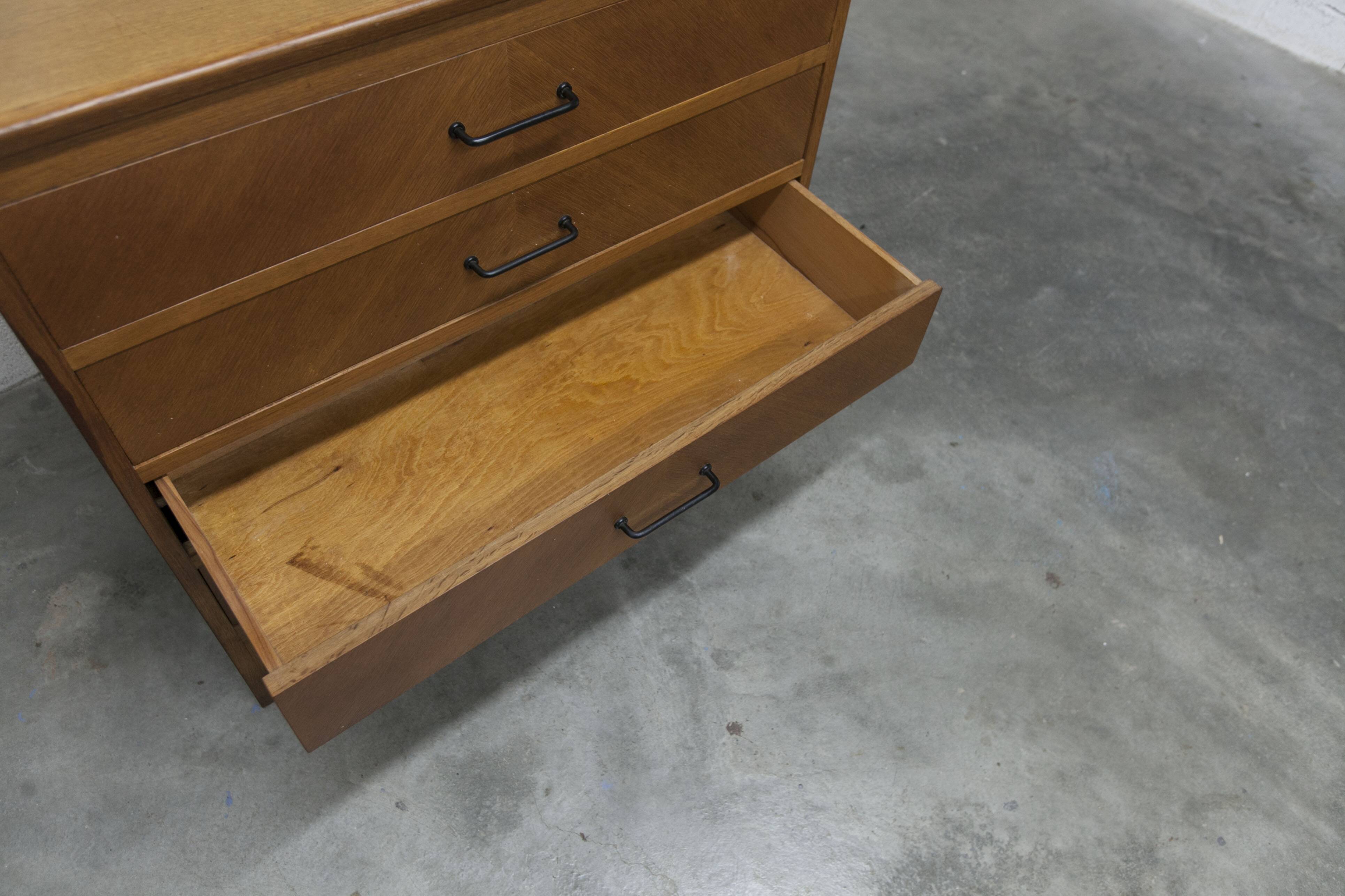 Scandinavian chest of drawers 1960 light oak clean and solid