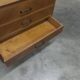 Scandinavian chest of drawers 1960 light oak clean and solid