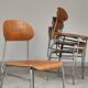 Lot of 24 chairs school chairs industrial style ex Czechoslovakia 1950