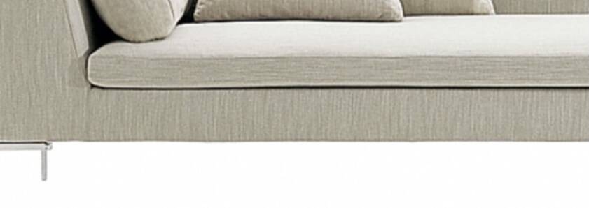 High-end chaise longue, 3-seater wool sofa