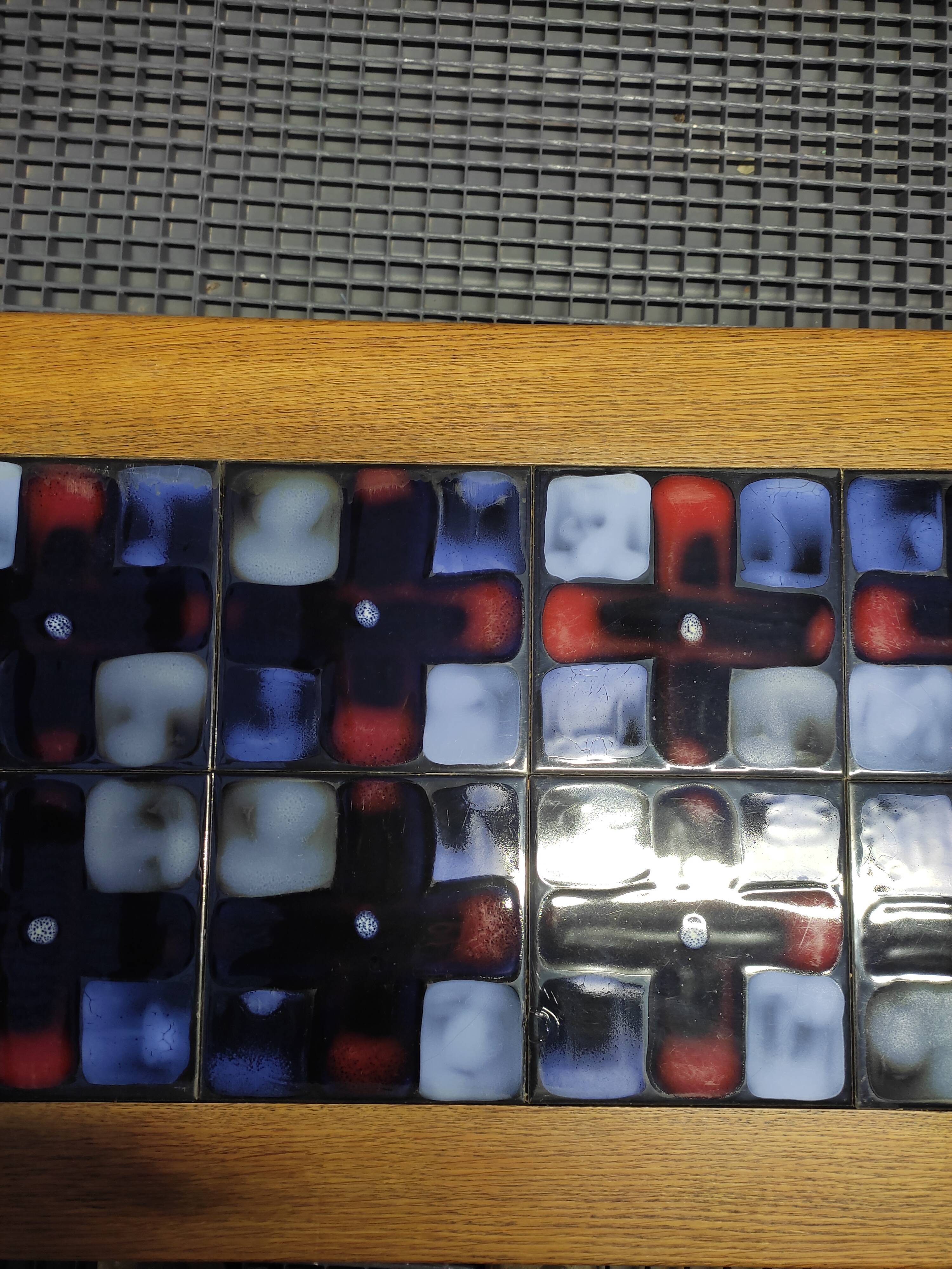 Oak coffee table by Guillerme and Chambron