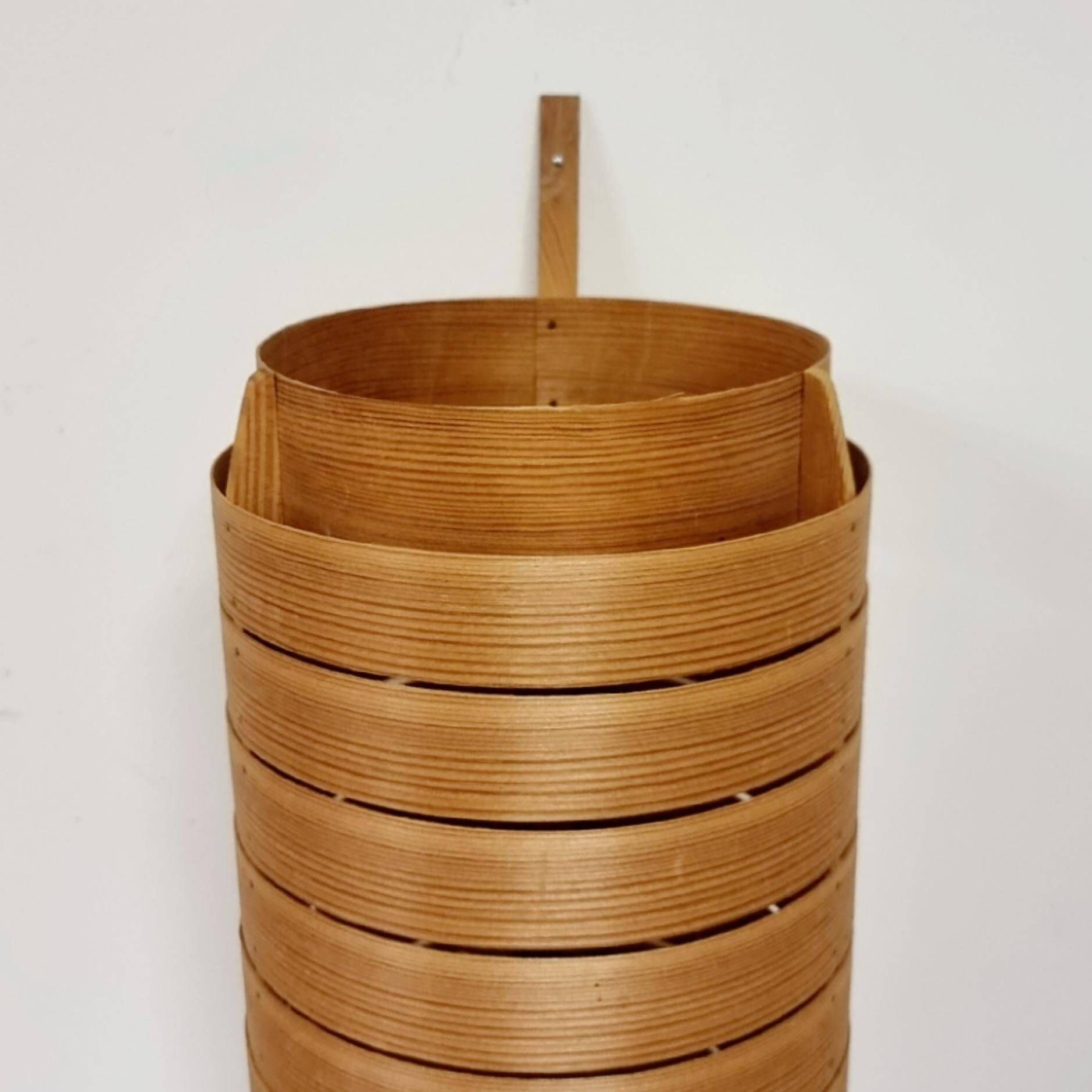 Large pine wall light by Hans Agne Jakobsson, Markaryd, Sweden, Modern Scandinavian.
