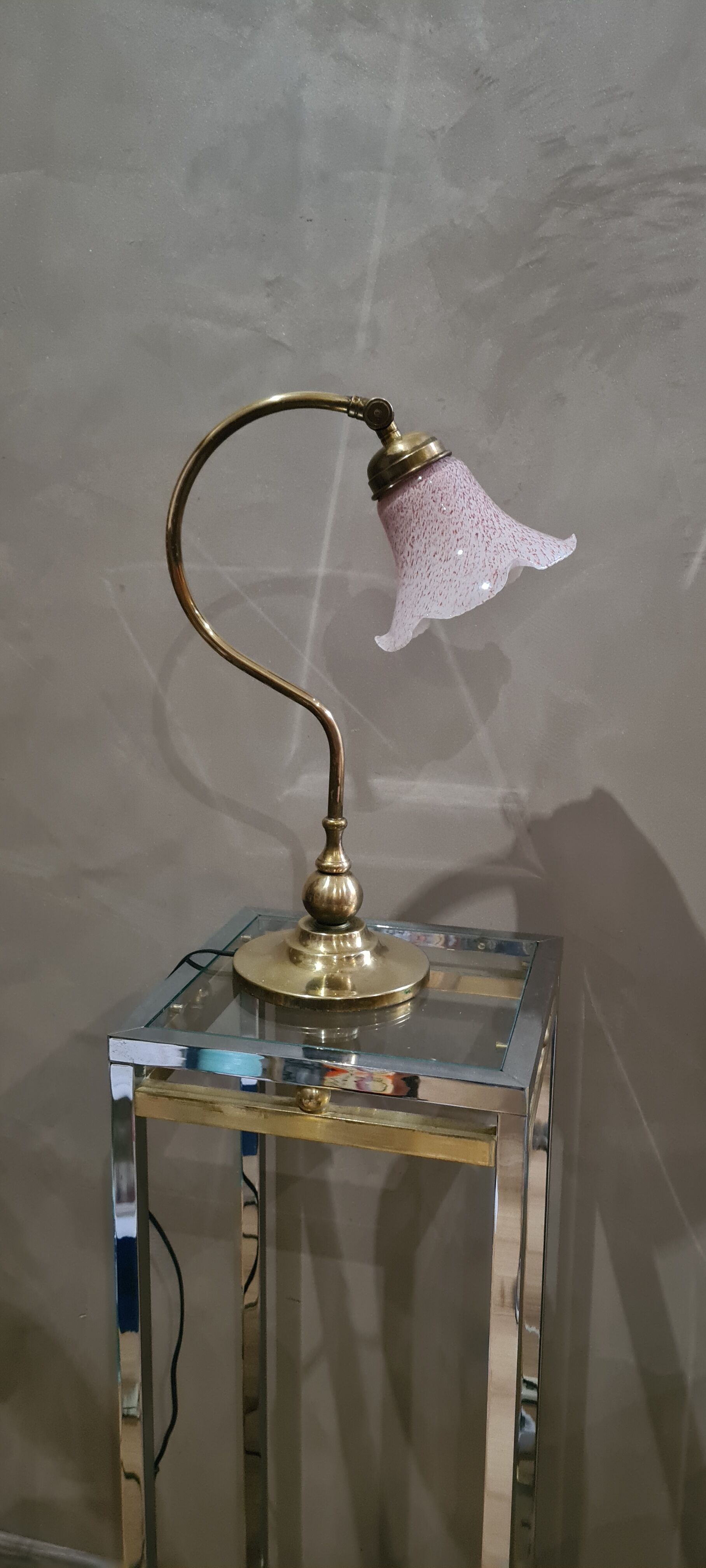 Art deco style brass lamp