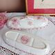 Soap dish, comb holder, ironstone, BFK, Lilac