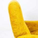 Marco Zanuso pour Artflex. Fauteuils jaune et en laiton doré. Années 1950.