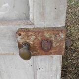 Old door with vintage wooden shutters