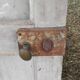 Ancienne porte avec volets en bois Vintage