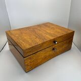 Biedermeier Box in Ice Birch and Brass, Germany, 1840s