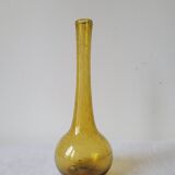 Soliflore vase in amber Biot glass