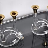 Pair of candle holders Dorothy Thorpe, lucite, 1970