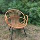 Armchair rattan basket child, vintage