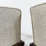 Paire de fauteuils beiges vintage 1960
